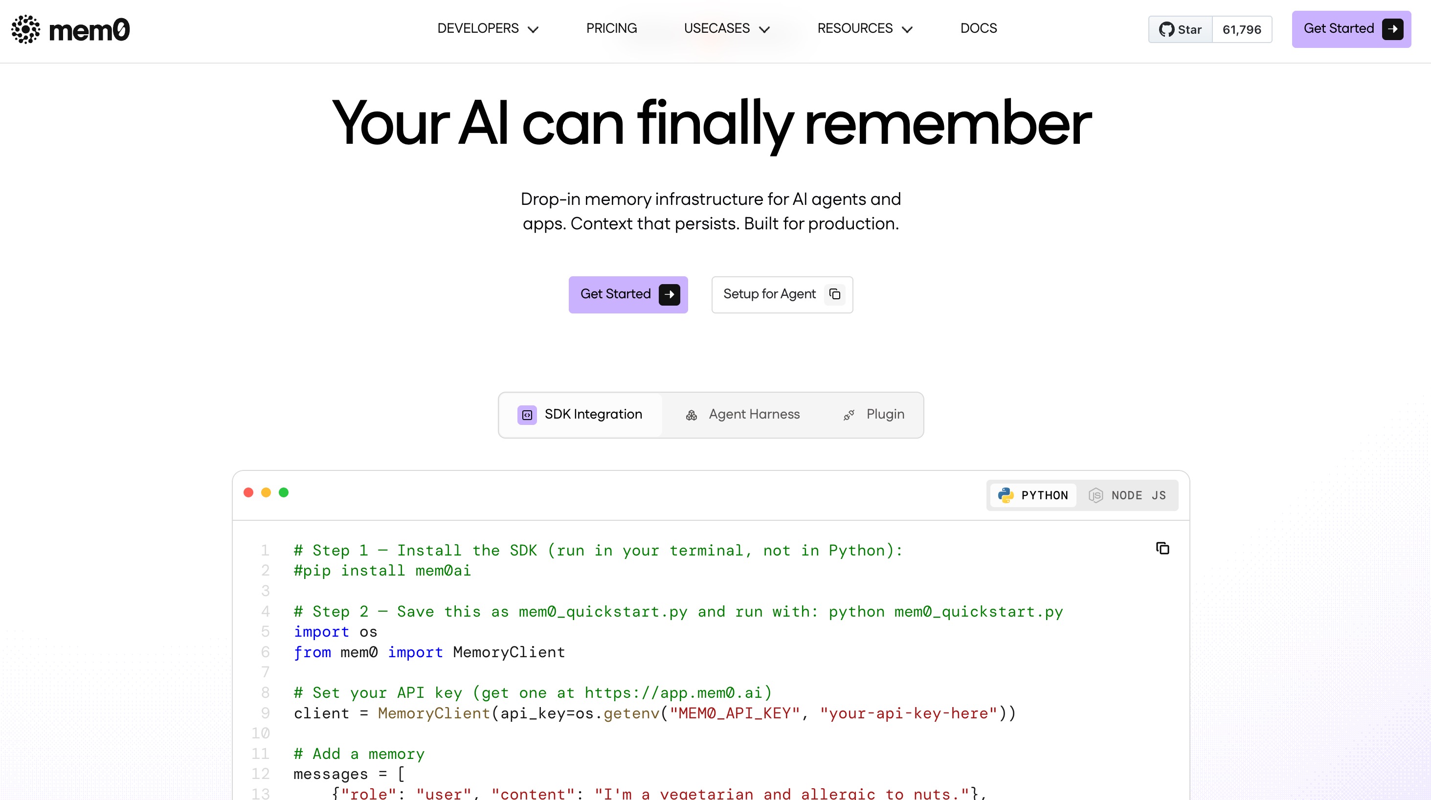 Perfiles de memoria personalizados de Mem0 para Gemini